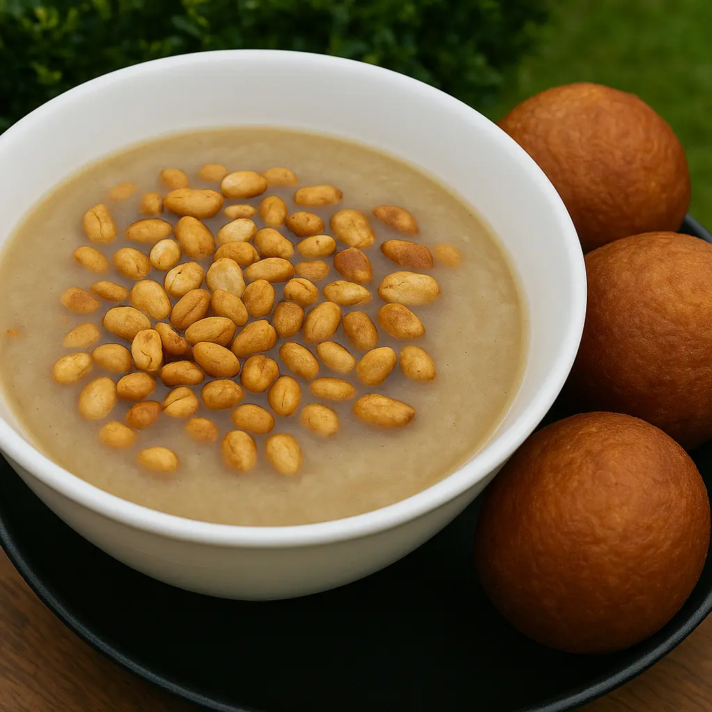 Koko is a mildly spiced millet porridge, usually served hot. It’s commonly paired with Bofrot