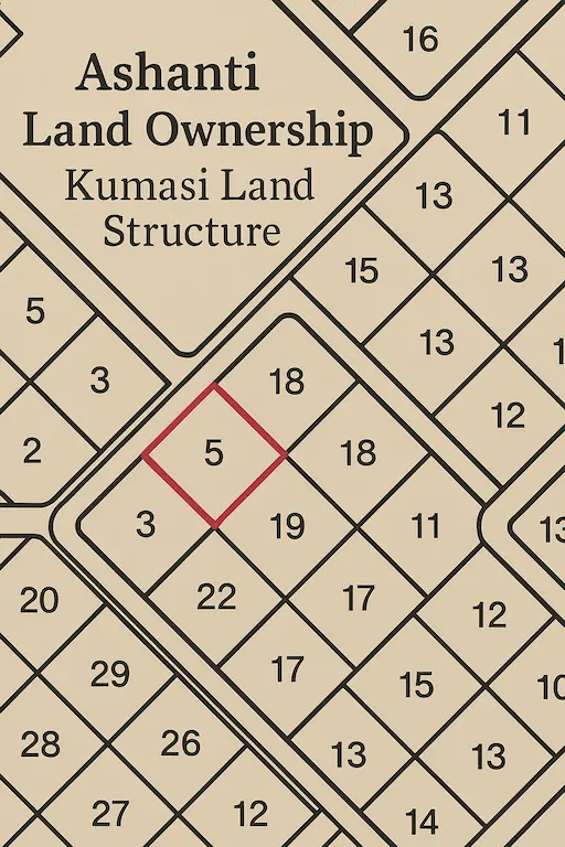 Plot structure in Kumasi Ashanti Region. Ashanti Land ownership. Kumasi Land structure. buying land in Kumasi and Asanteman